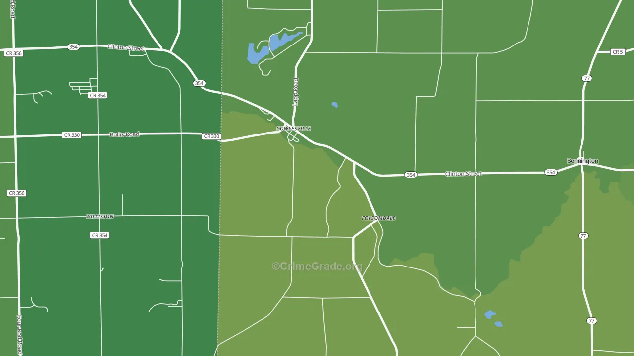 Folsomdale, NY Map of Drug-Related Crime Rates