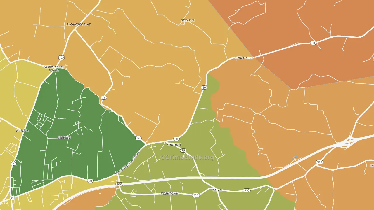 Fonthill, KY Map of Drug-Related Crime Rates