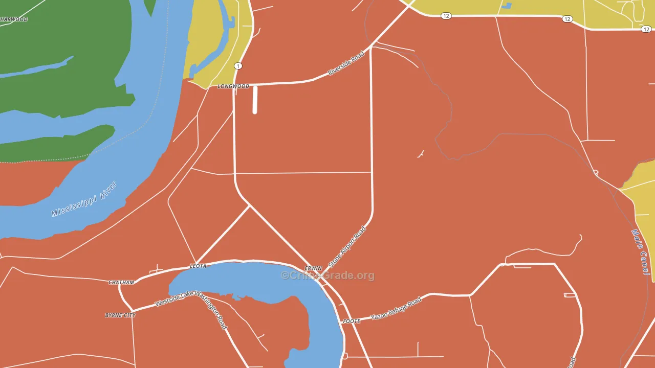 Foote, MS Map of Drug-Related Crime Rates