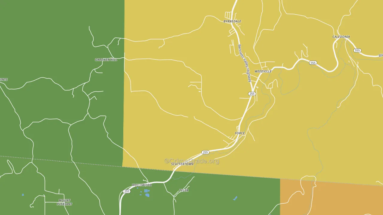 Force, PA Map of Drug-Related Crime Rates