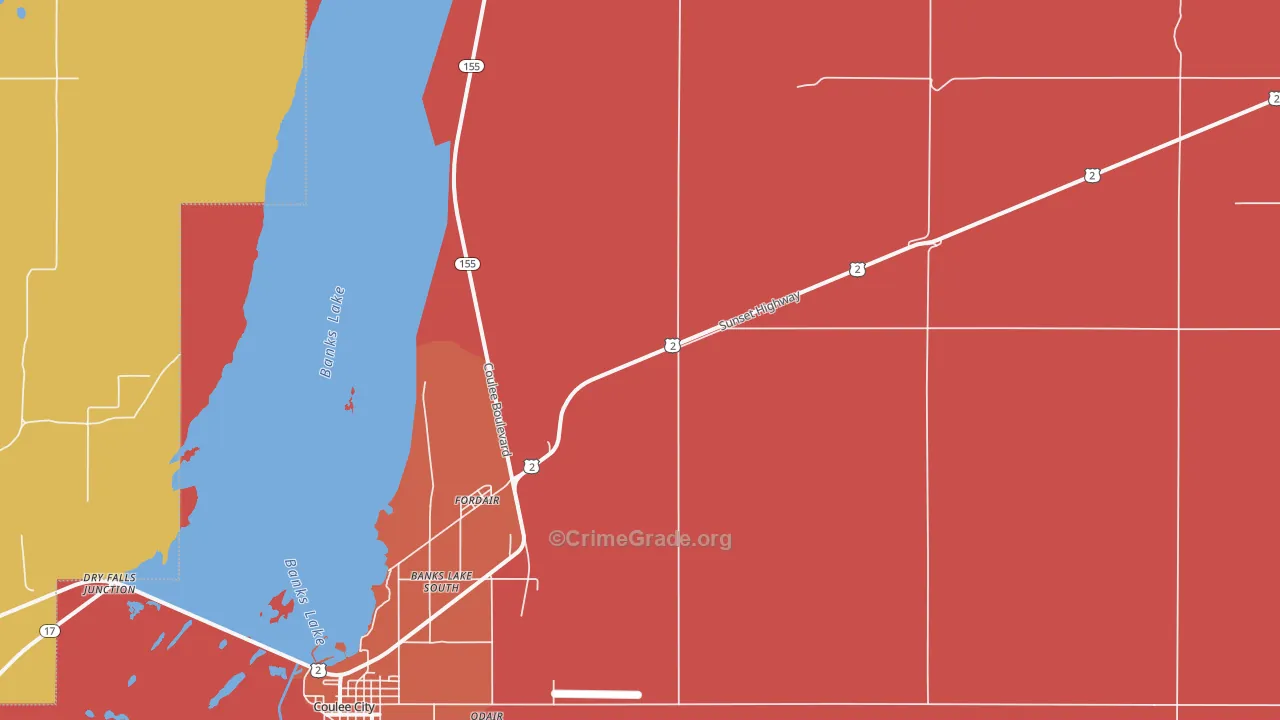 Fordair, WA Map of Drug-Related Crime Rates