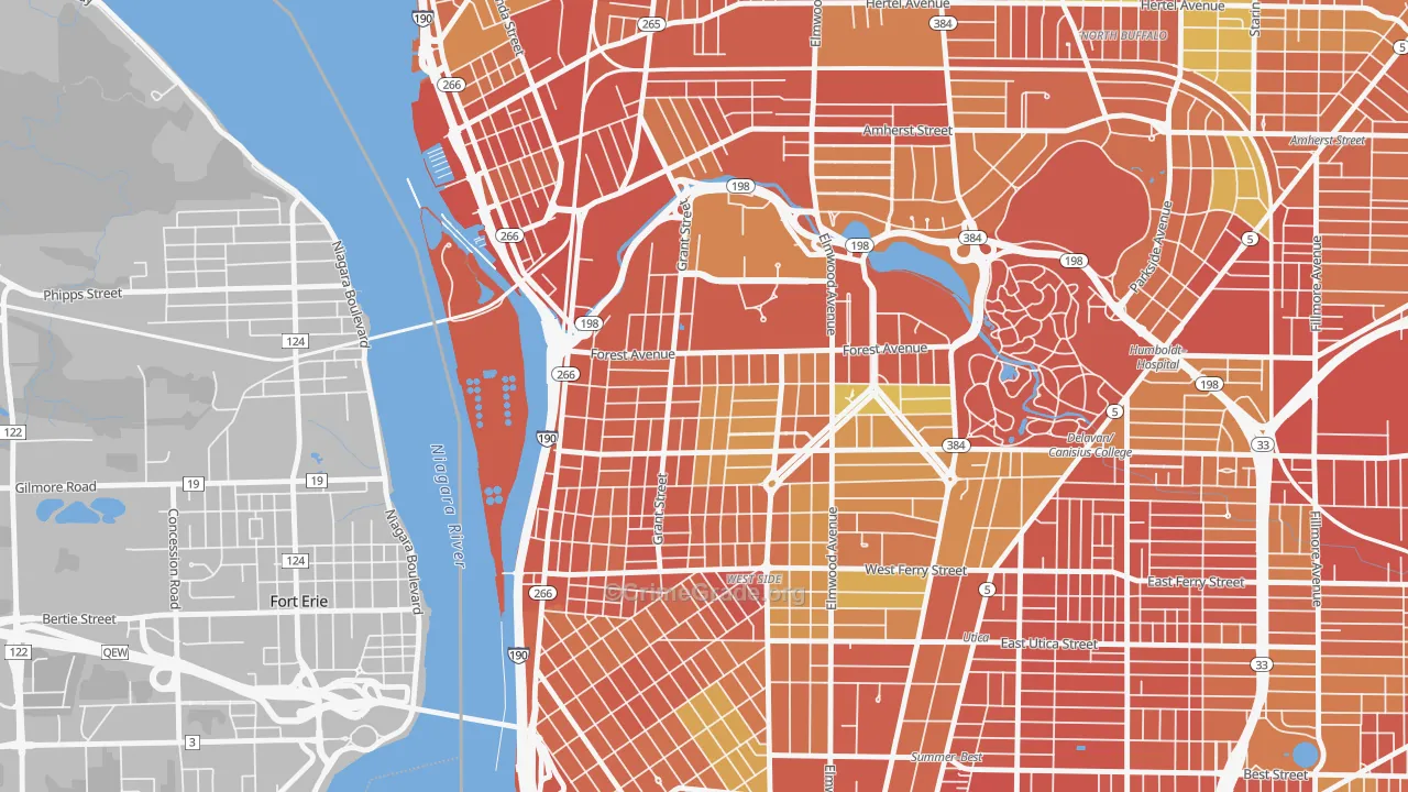 Forest, Buffalo, NY Map of Drug-Related Crime Rates