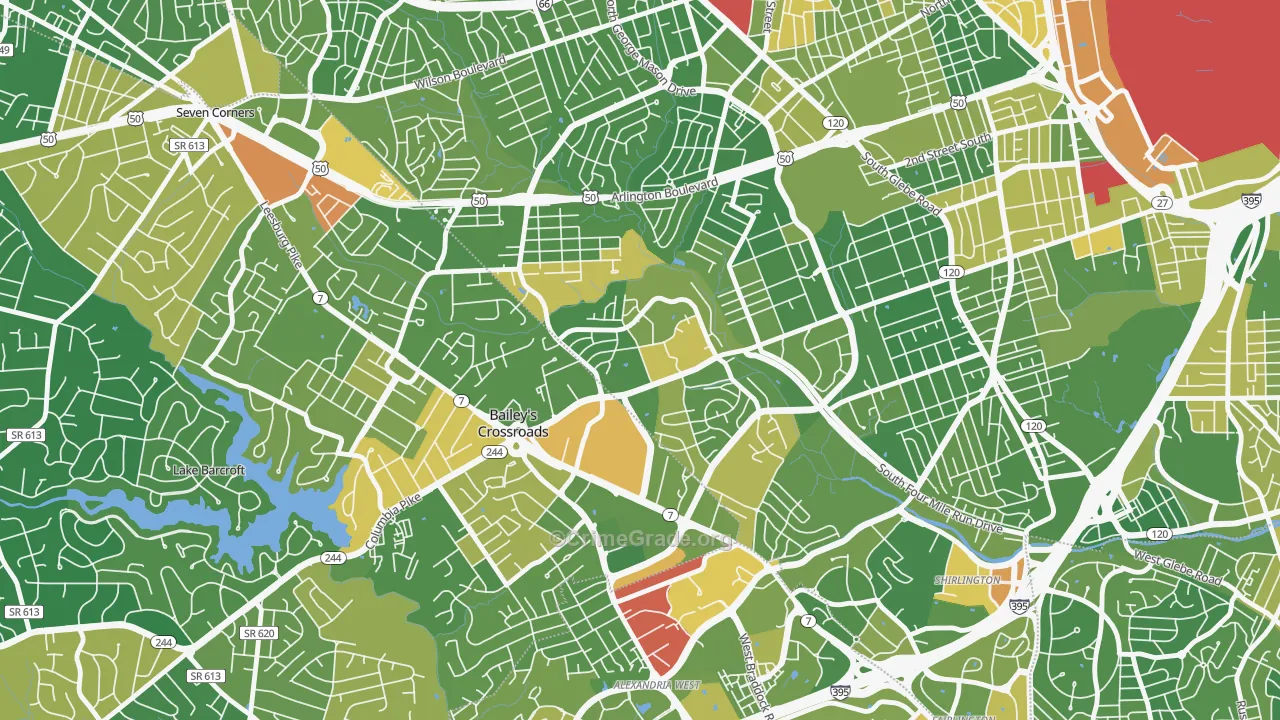 Forest Glen, Arlington, VA Map of Drug-Related Crime Rates