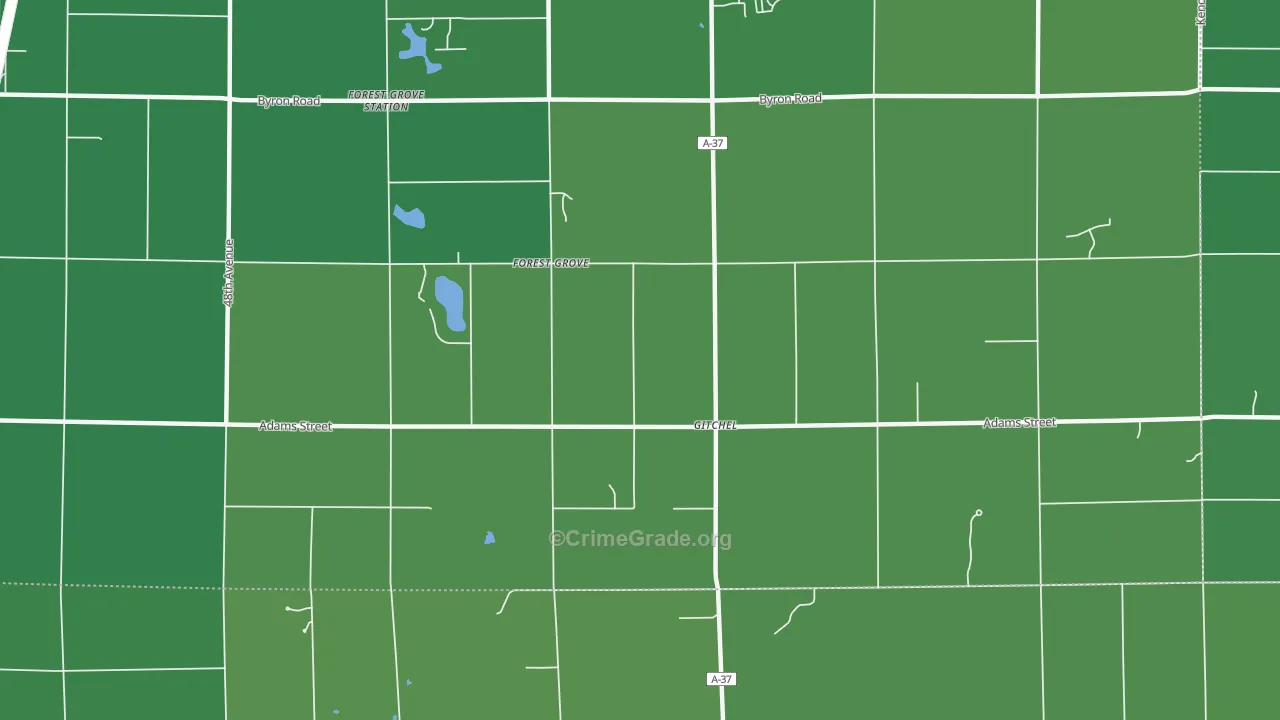 Forest Grove, MI Map of Drug-Related Crime Rates