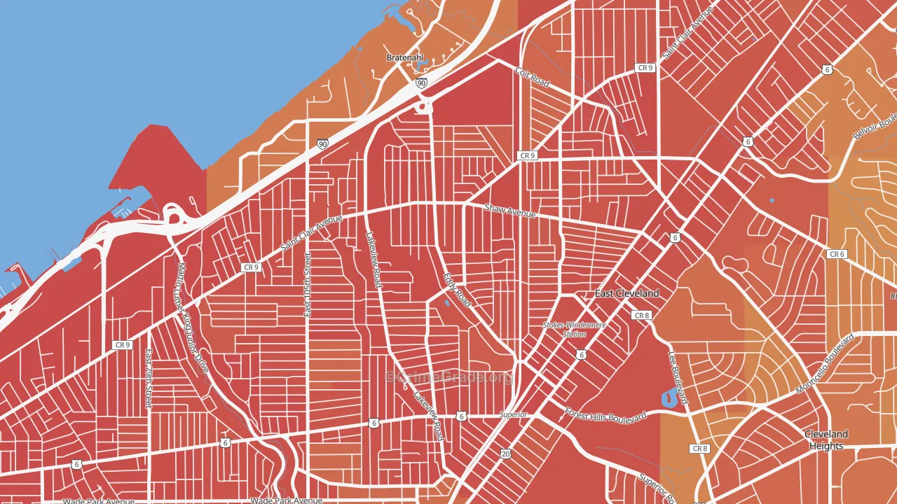 Forest Hills, Cleveland, OH Map of Drug-Related Crime Rates