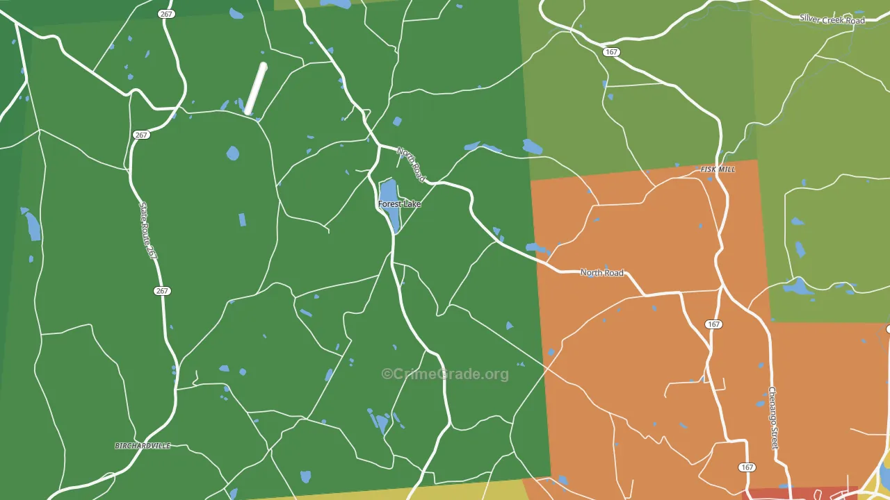 Forest Lake, PA Map of Drug-Related Crime Rates