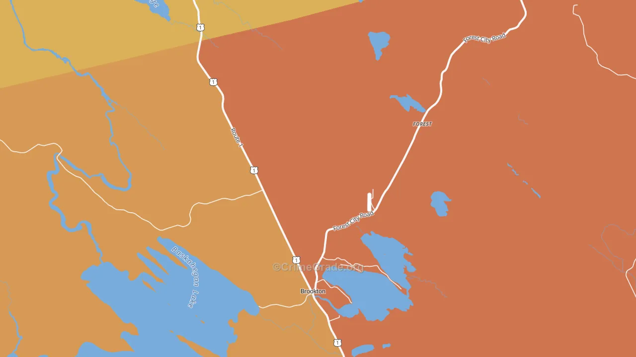 Forest, ME Map of Drug-Related Crime Rates