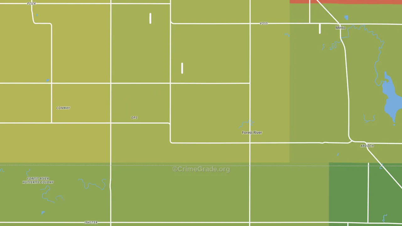 Forest River, ND Map of Drug-Related Crime Rates