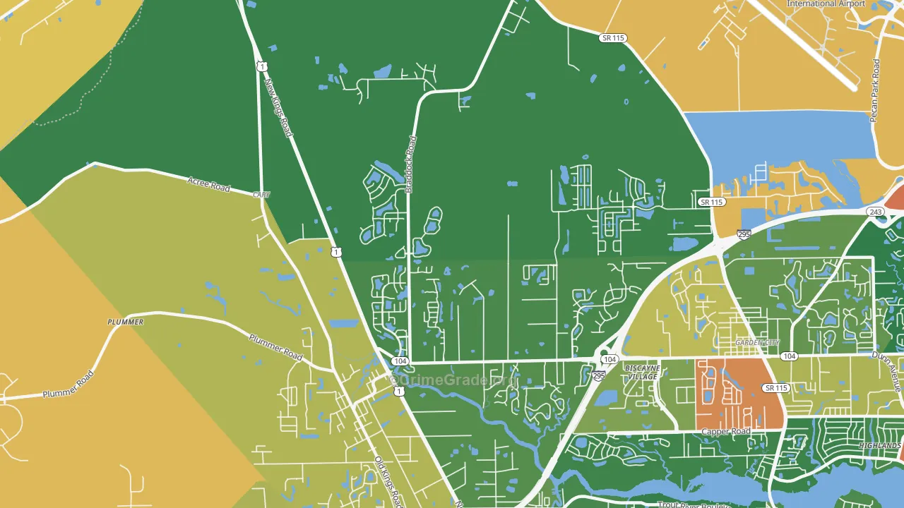 Forest Trails, Jacksonville, FL Map of Drug-Related Crime Rates