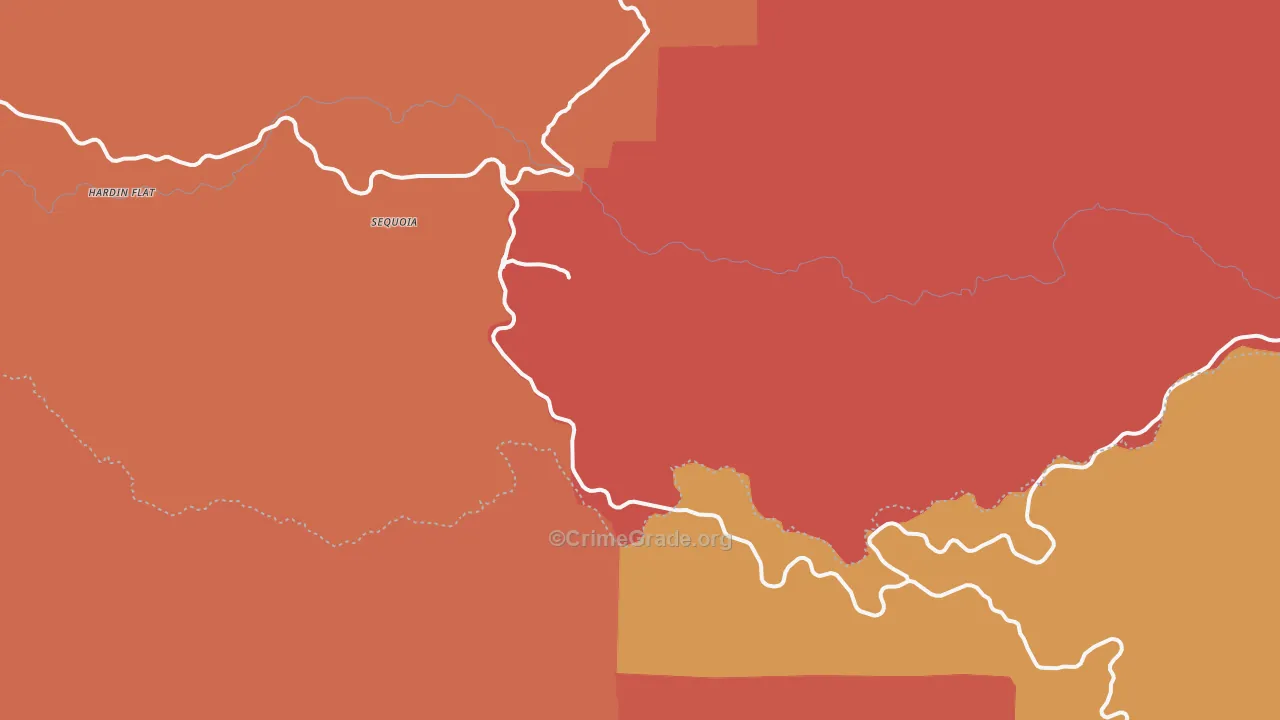 Foresta, CA Map of Drug-Related Crime Rates