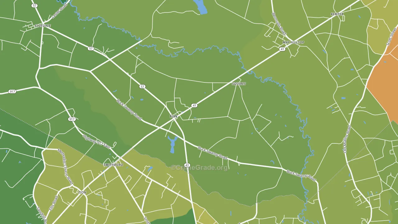 Fork, SC Map of Drug-Related Crime Rates
