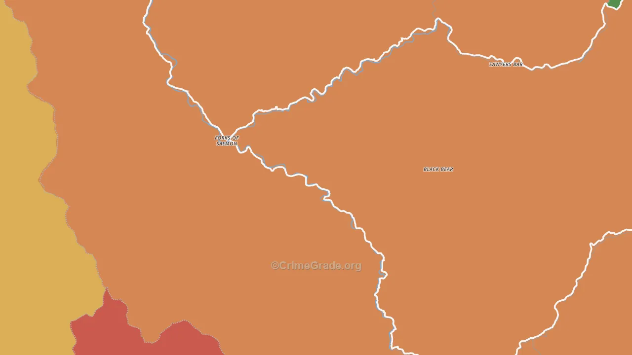 Forks Of Salmon, CA Map of Drug-Related Crime Rates