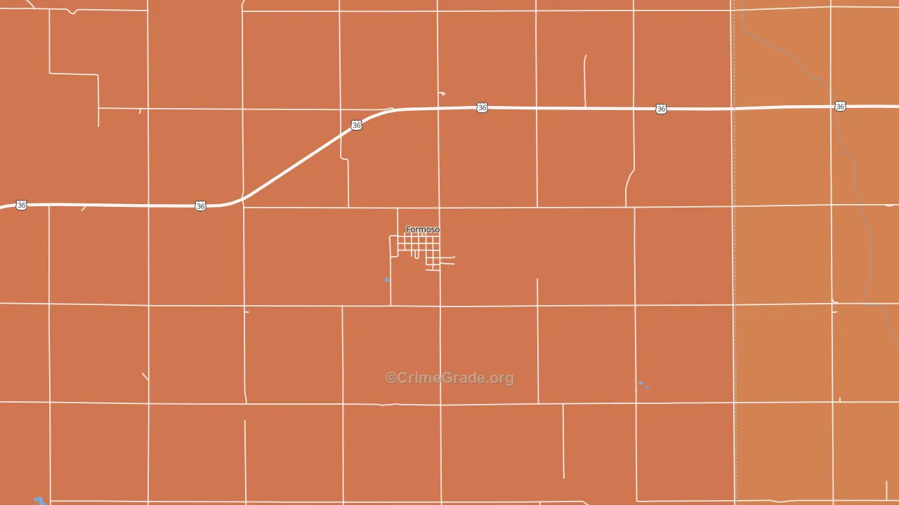 Formoso, KS Map of Drug-Related Crime Rates