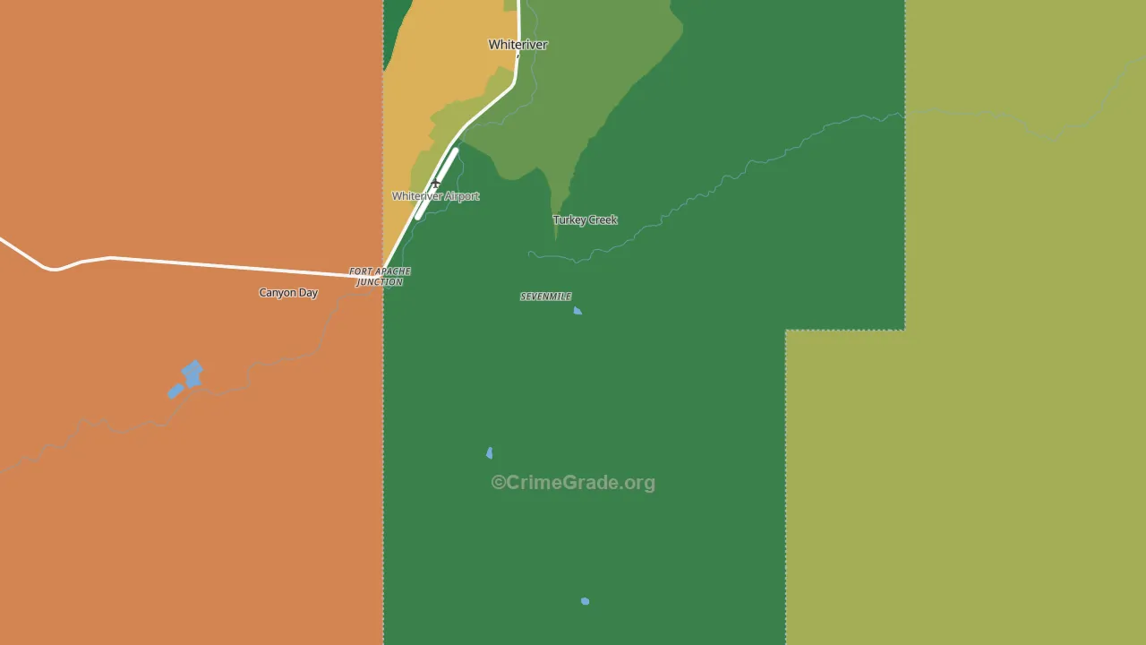 Fort Apache, AZ Map of Drug-Related Crime Rates