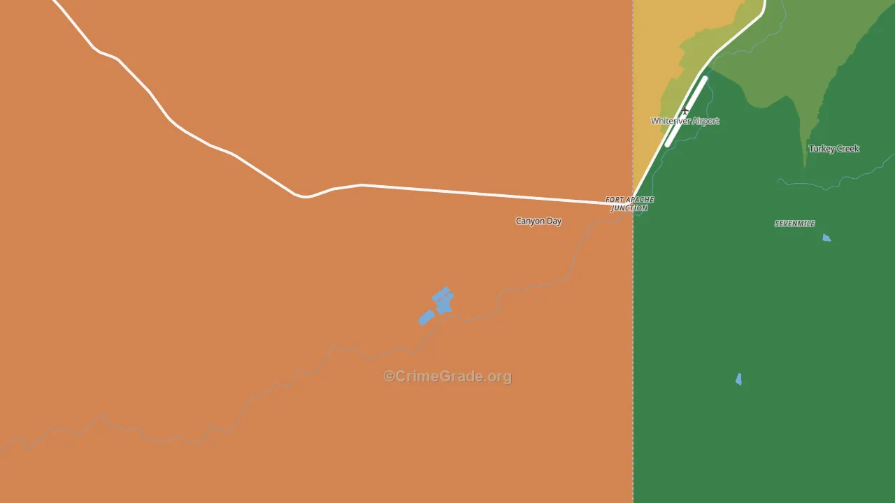 Fort Apache Junction, AZ Map of Drug-Related Crime Rates