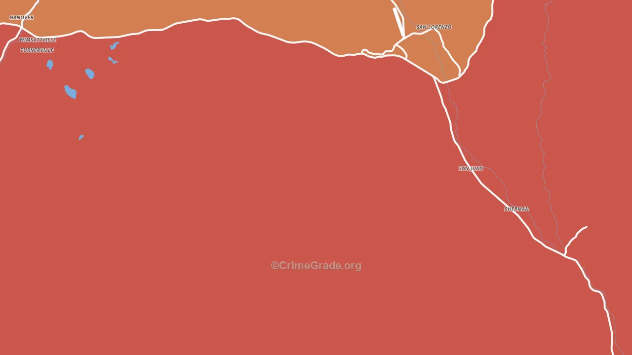 Fort Bayard, NM Map of Drug-Related Crime Rates