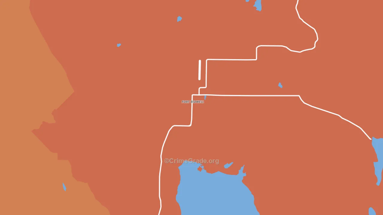 Fort Bidwell, CA Map of Drug-Related Crime Rates