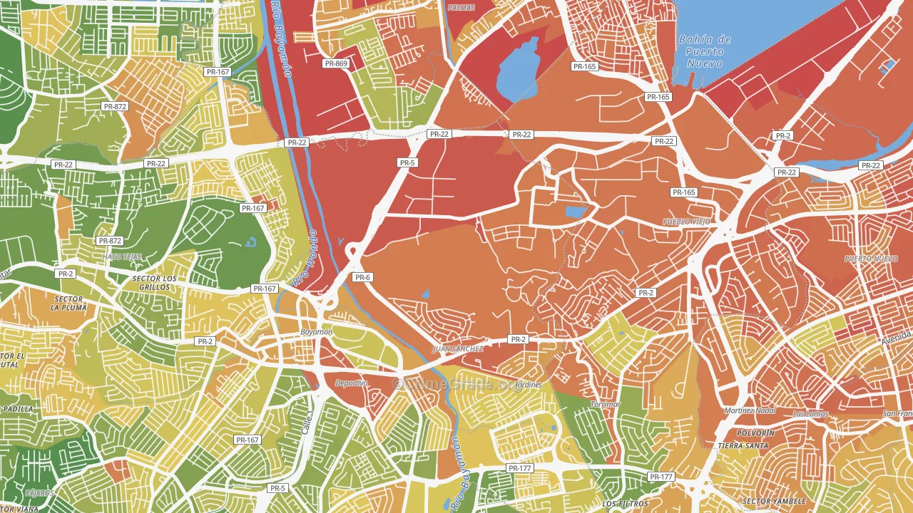 Fort Buchanan, PR Map of Drug-Related Crime Rates