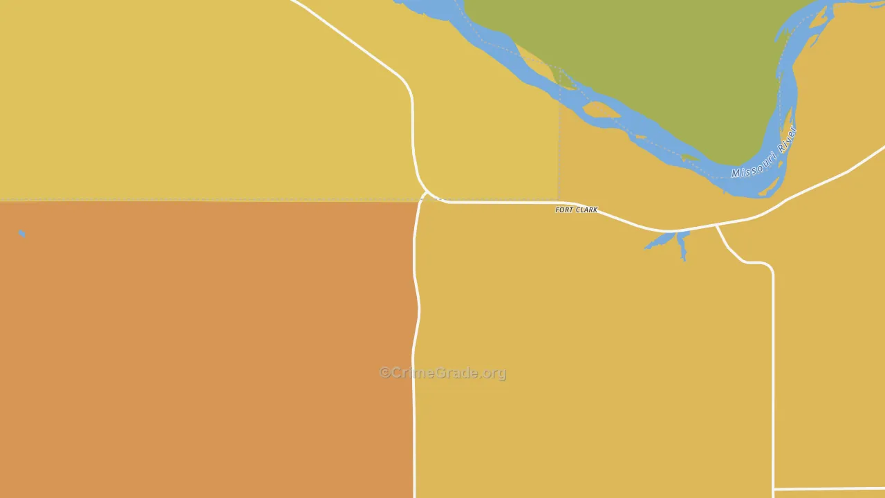 Fort Clark, ND Map of Drug-Related Crime Rates
