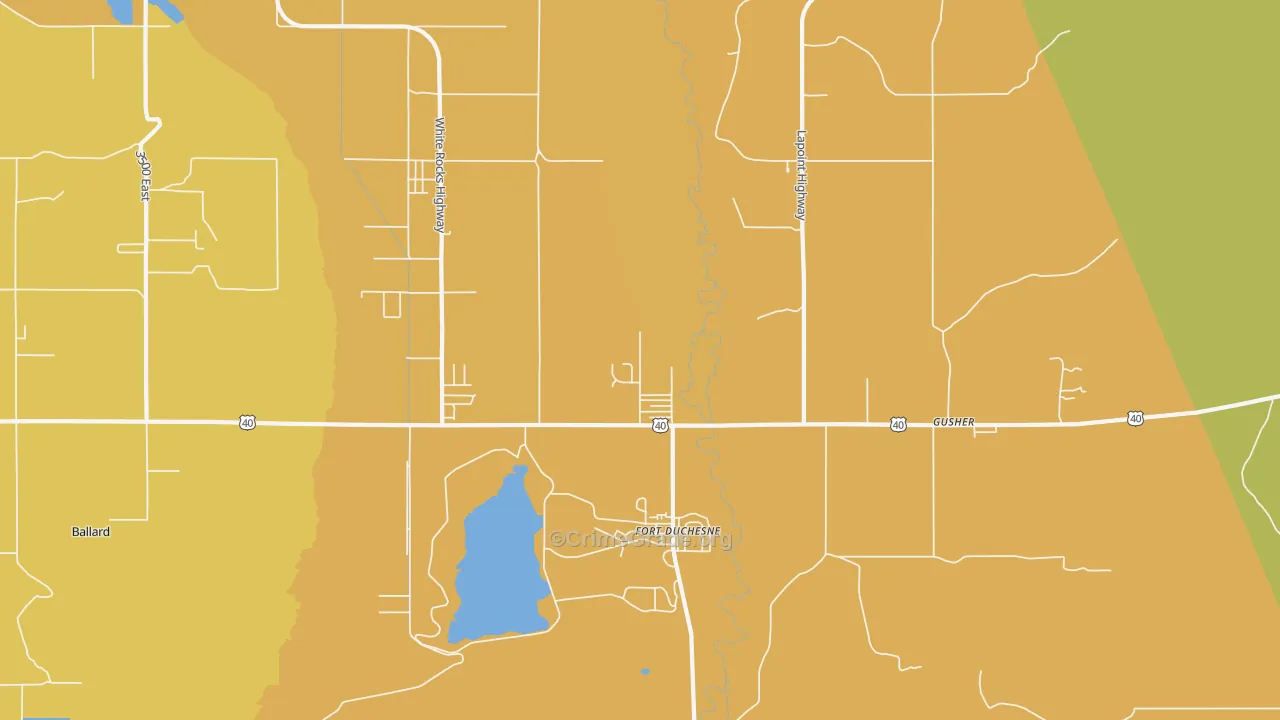 Fort Duchesne, UT Map of Drug-Related Crime Rates