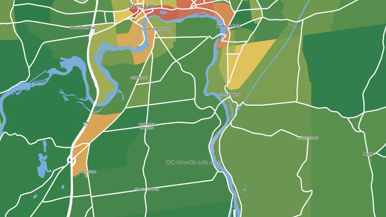 Fort Edward, NY Map of Drug-Related Crime Rates