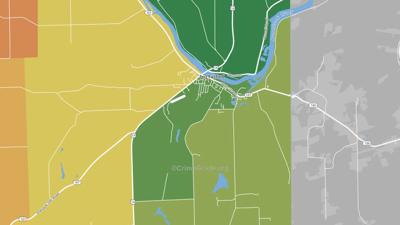 Fort Fairfield, ME Map of Drug-Related Crime Rates