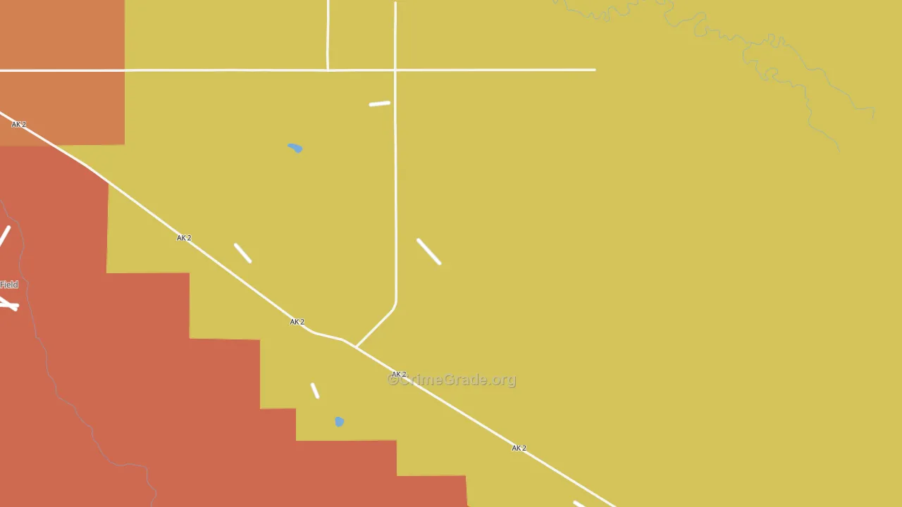 Fort Greely, AK Map of Drug-Related Crime Rates