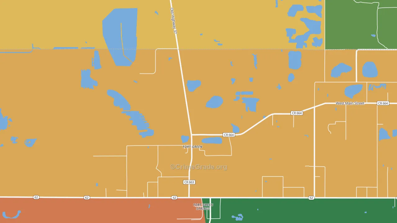 Fort Green, FL Map of Drug-Related Crime Rates