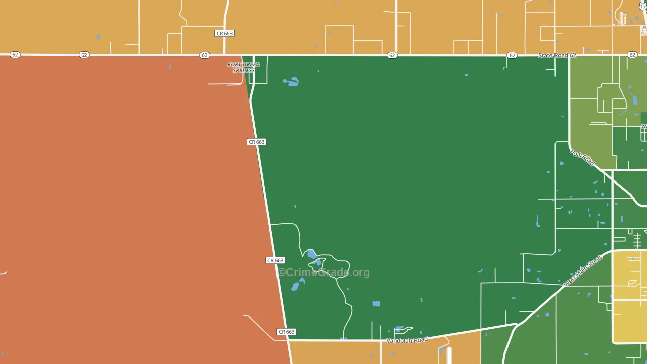 Fort Green Springs, FL Map of Drug-Related Crime Rates