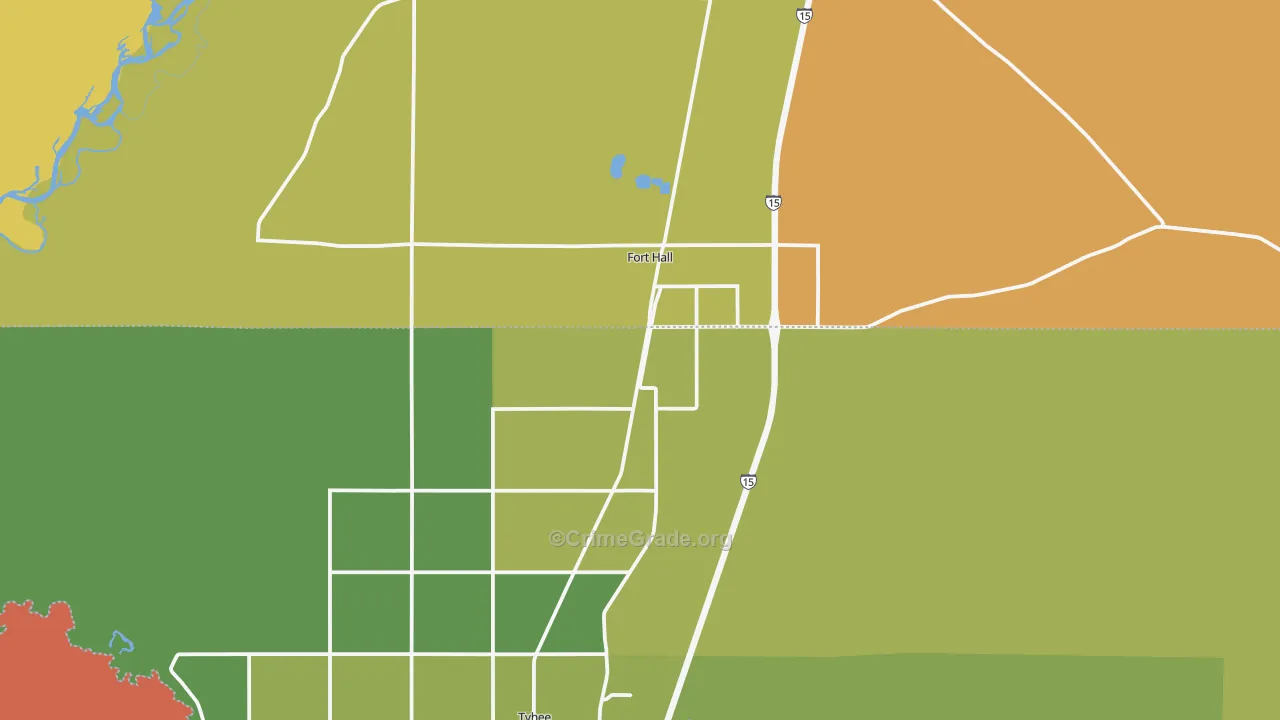 Fort Hall, ID Map of Drug-Related Crime Rates