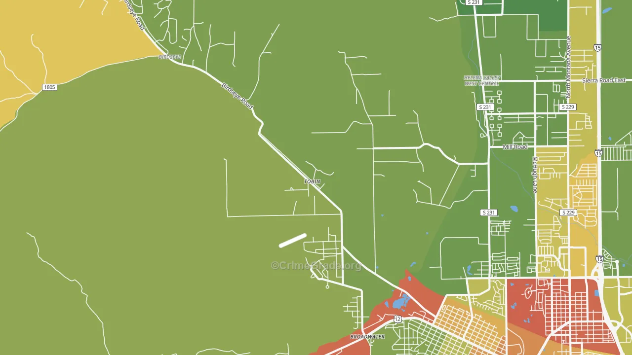 Fort Harrison, MT Map of Drug-Related Crime Rates