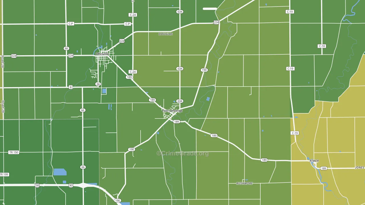 Fort Jennings, OH Map of Drug-Related Crime Rates