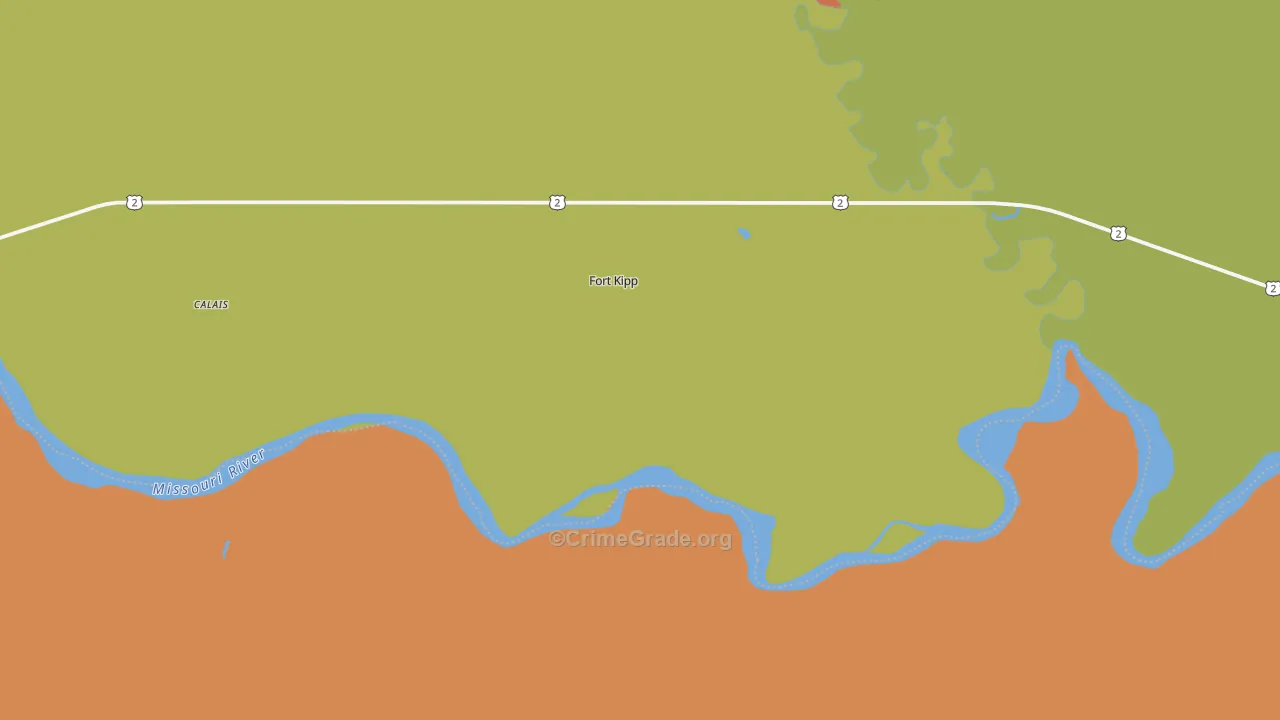 Fort Kipp, MT Map of Drug-Related Crime Rates