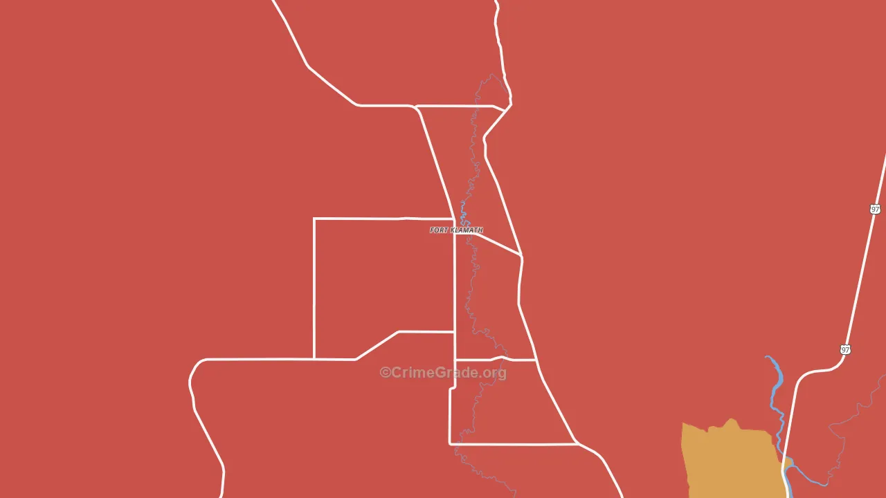 Fort Klamath, OR Map of Drug-Related Crime Rates