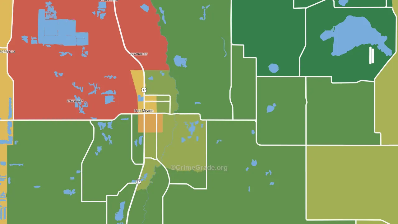 Fort Meade, FL Map of Drug-Related Crime Rates