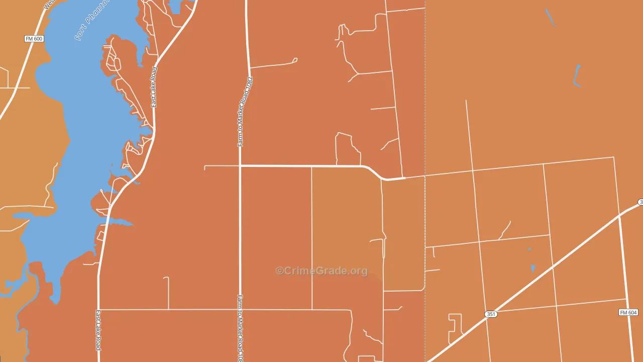 Fort Phantom Area, Abilene, TX Map of Drug-Related Crime Rates