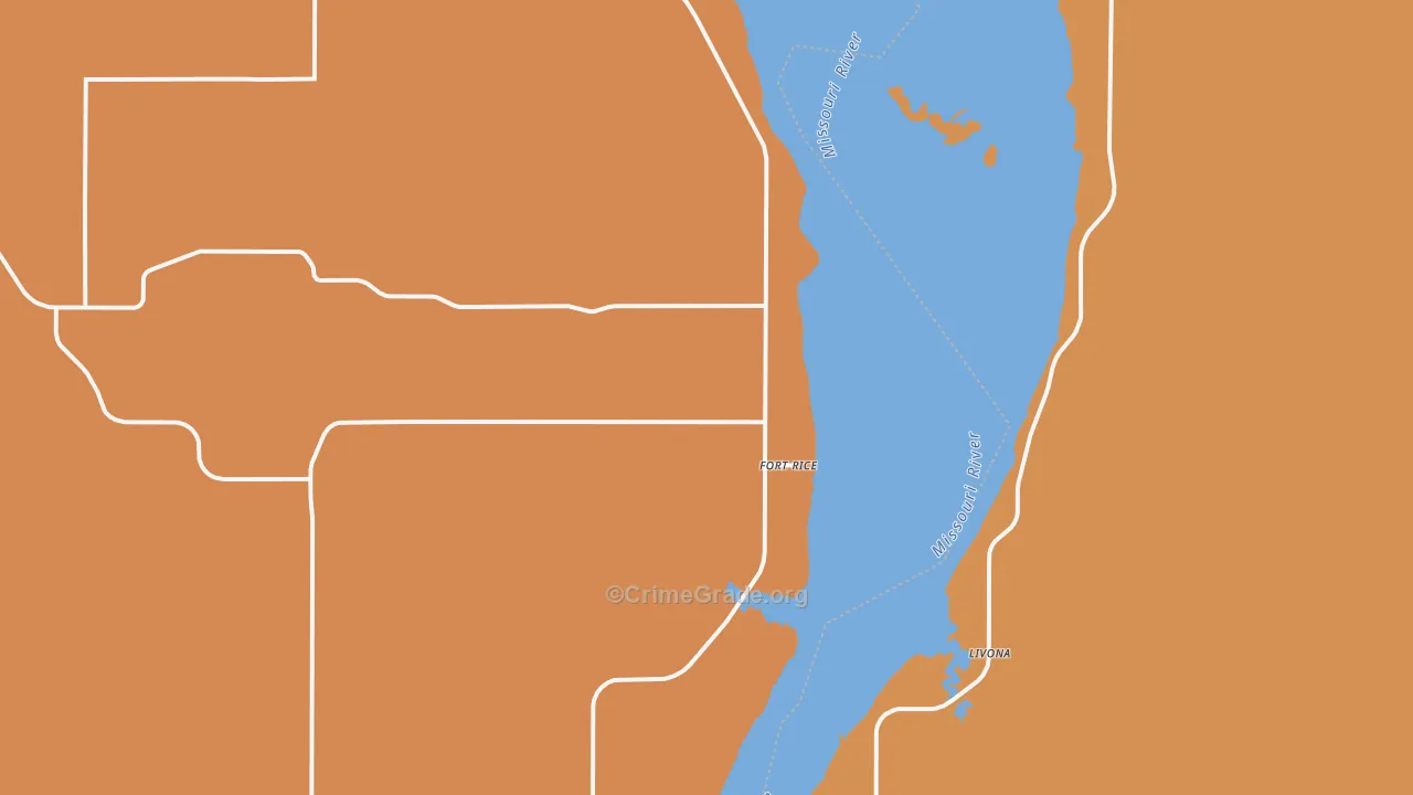 Fort Rice, ND Map of Drug-Related Crime Rates