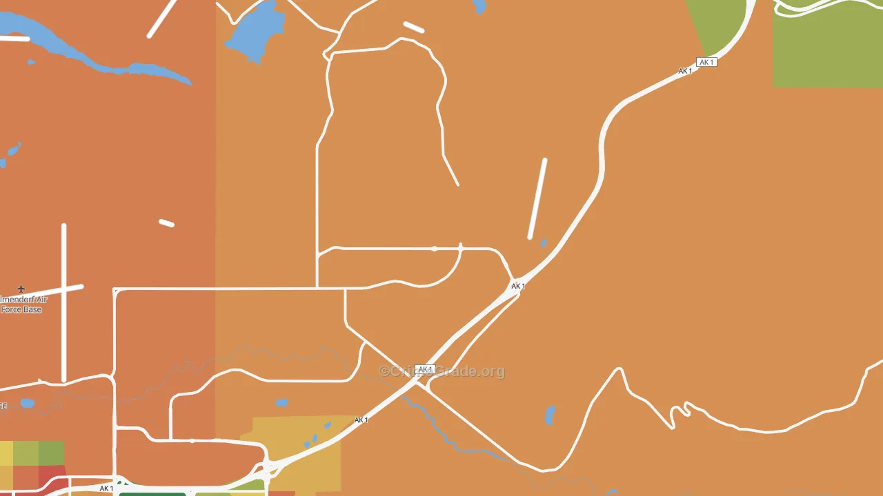 Fort Richardson, AK Map of Drug-Related Crime Rates