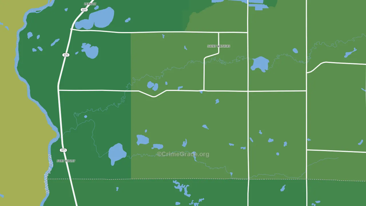Fort Ripley, MN Map of Drug-Related Crime Rates