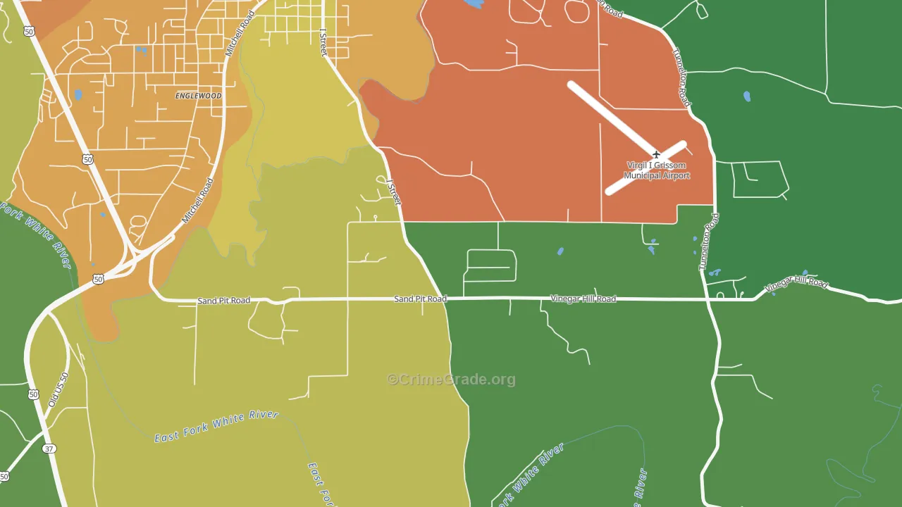 Fort Ritner, IN Map of Drug-Related Crime Rates