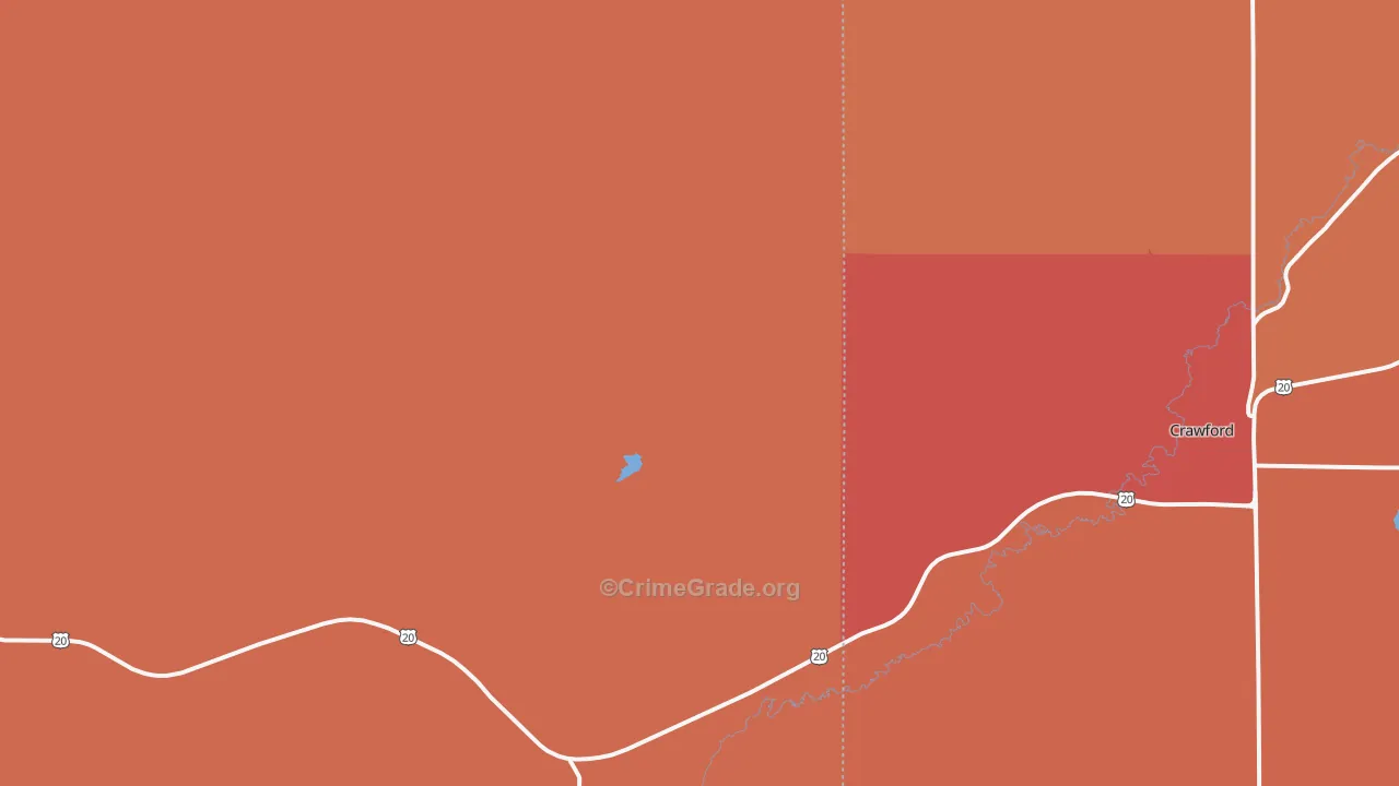 Fort Robinson, NE Map of Drug-Related Crime Rates