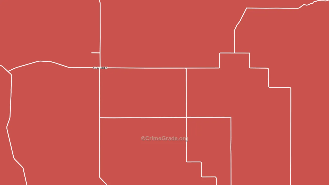 Fort Rock, OR Map of Drug-Related Crime Rates