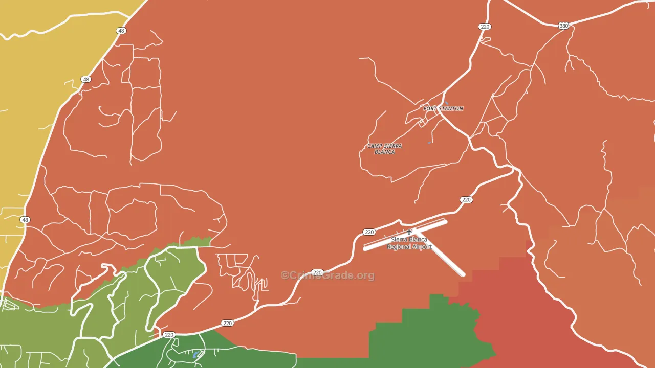 Fort Stanton, NM Map of Drug-Related Crime Rates