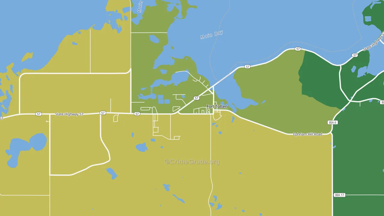 Fort Totten, ND Map of Drug-Related Crime Rates