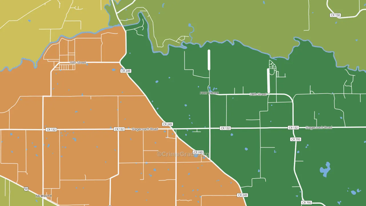 Fort Union, FL Map of Drug-Related Crime Rates