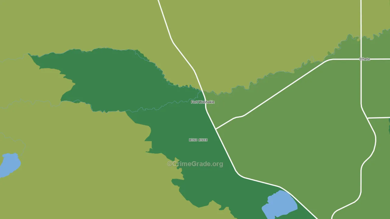Fort Washakie, WY Map of Drug-Related Crime Rates