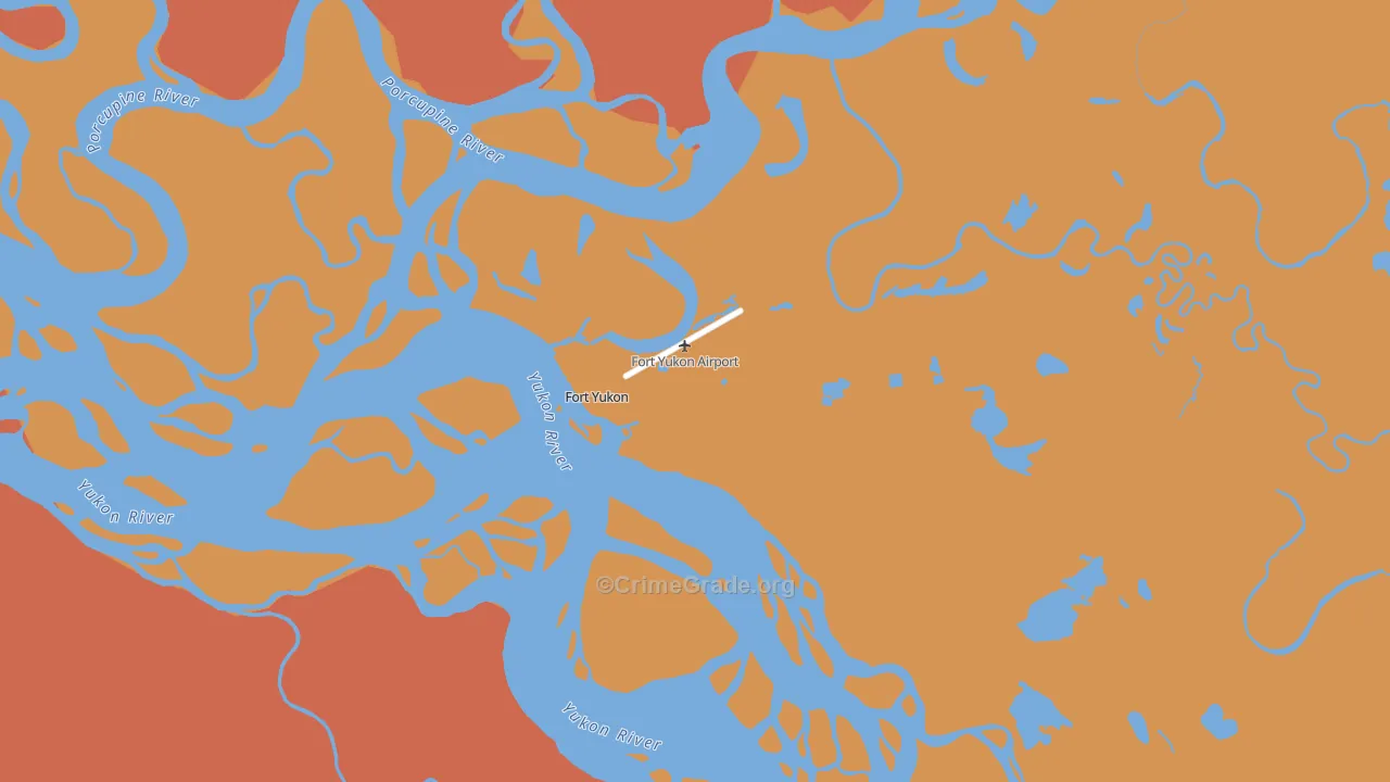 Fort Yukon, AK Map of Drug-Related Crime Rates