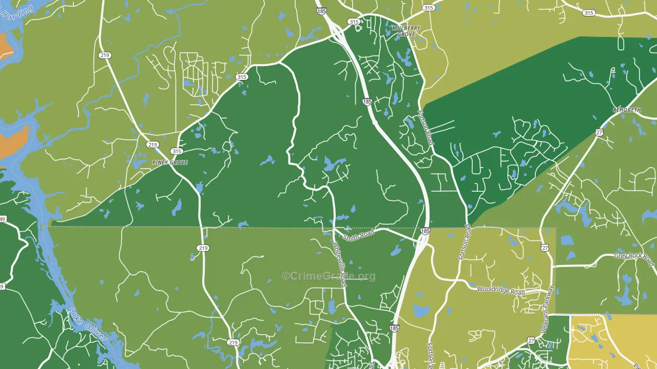 Fortson, GA Map of Drug-Related Crime Rates