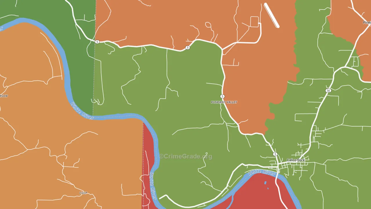 Forty Four, AR Map of Drug-Related Crime Rates
