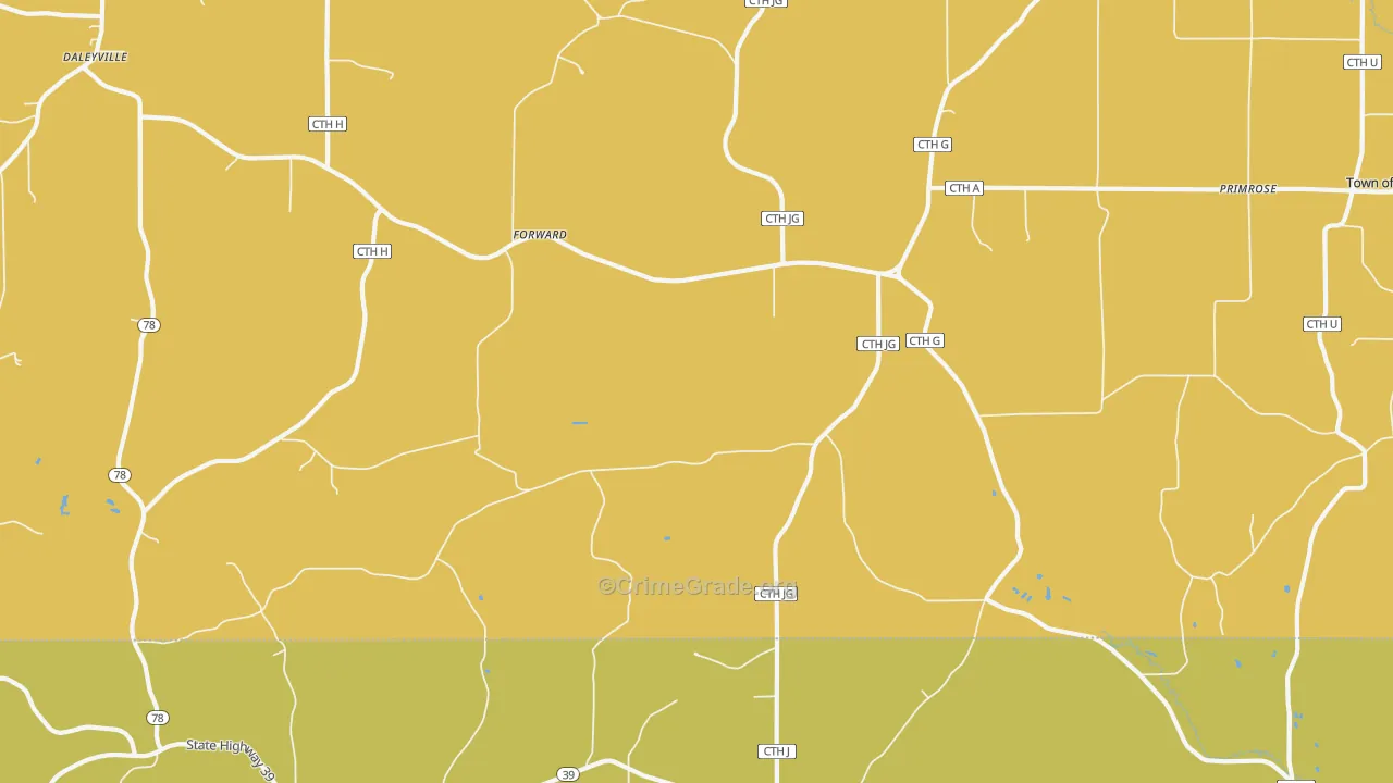 Forward, WI Map of Drug-Related Crime Rates